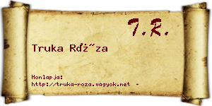 Truka Róza névjegykártya
